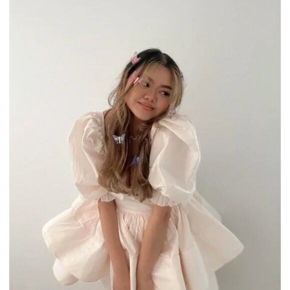 SELKIE Sz XXL Lickety Split Vacation Dress Pale Pink Puff Mini NWT - Picture 12 of 14